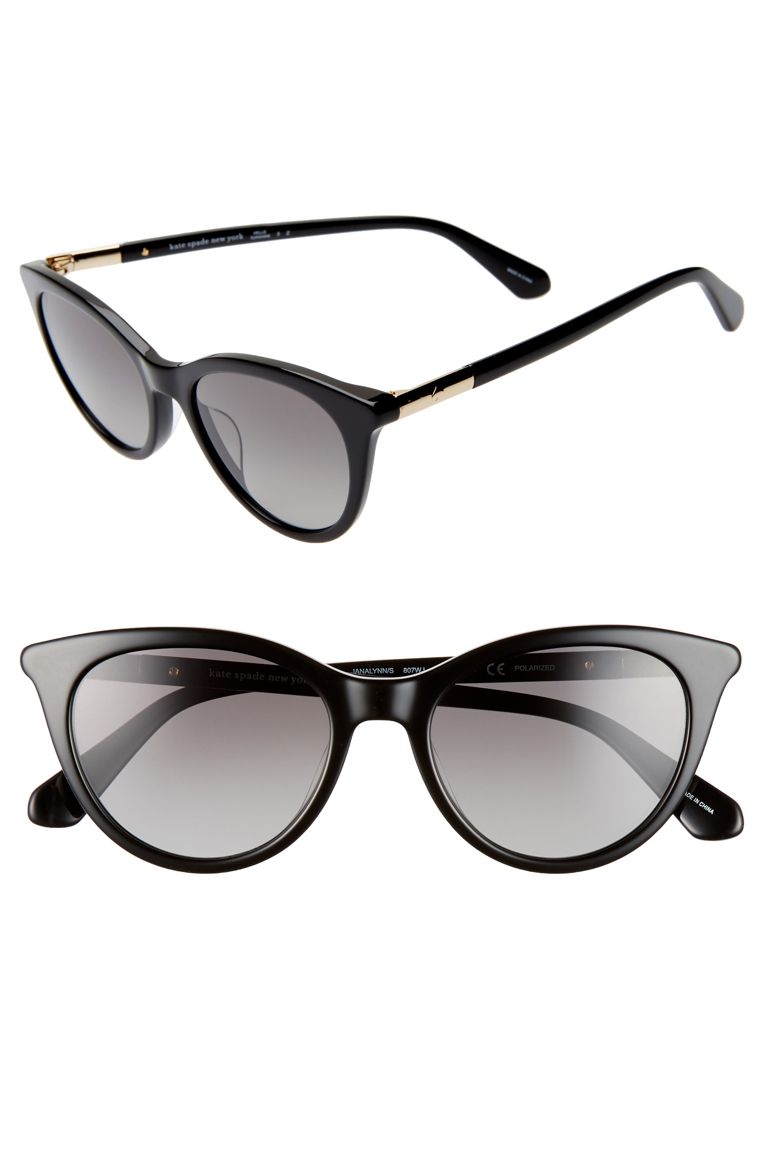 UPC 716736163239 - Women's Spade New York Janalynns 51Mm Polarized Eye Sunglasses - Black | upcitemdb.com