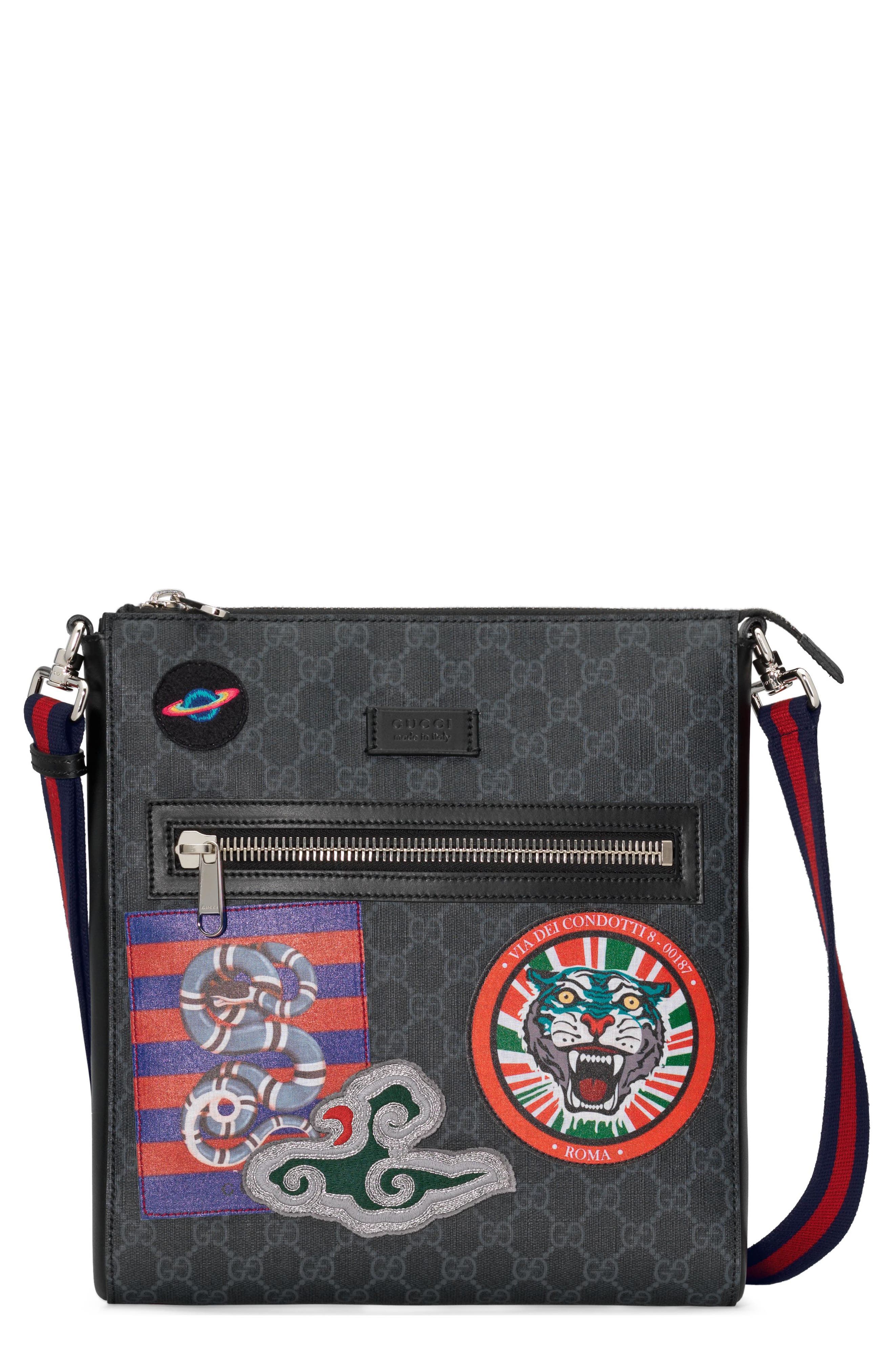 gucci messenger bag with patches