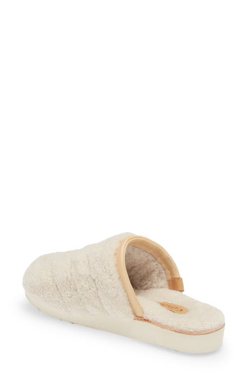 Olukai Pupu Mua Genuine Shearling Scuff Slipper In Tapa/tapa