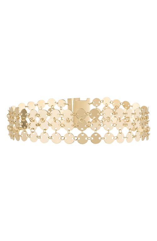 Lana Laser Chainmail Bracelet in Yellow Gold 