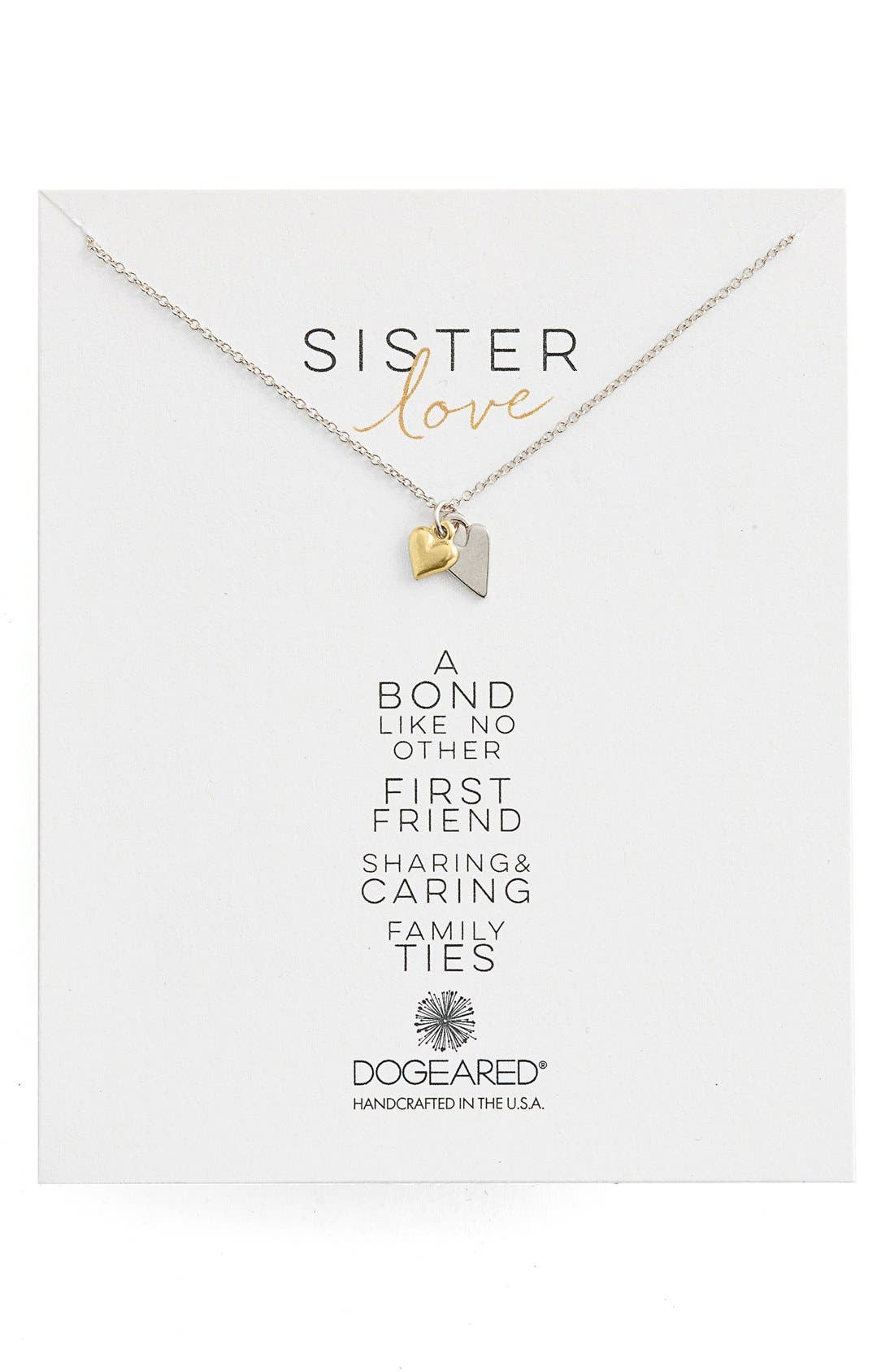 Dogeared 'Family Sister Love' Cluster Pendant Necklace Nordstrom