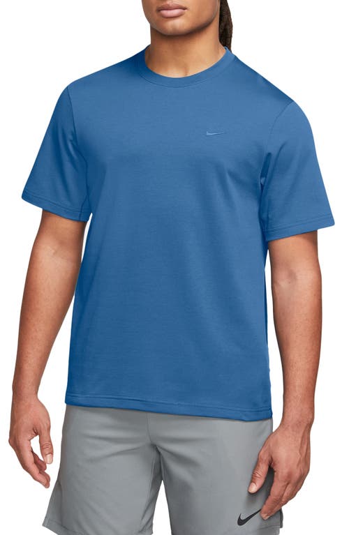Nike Primary Training Dri-fit Short Sleeve T-shirt In Blue