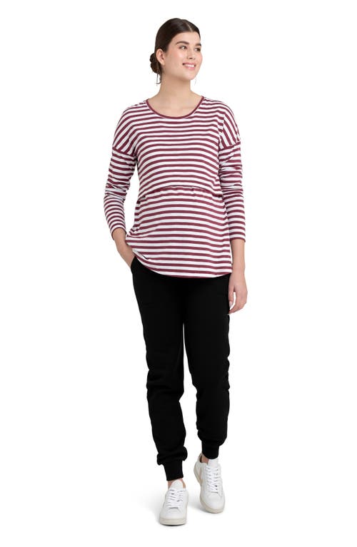 RIPE MATERNITY RIPE MATERNITY LIONEL STRIPE LONG SLEEVE MATERNITY/NURSING T-SHIRT