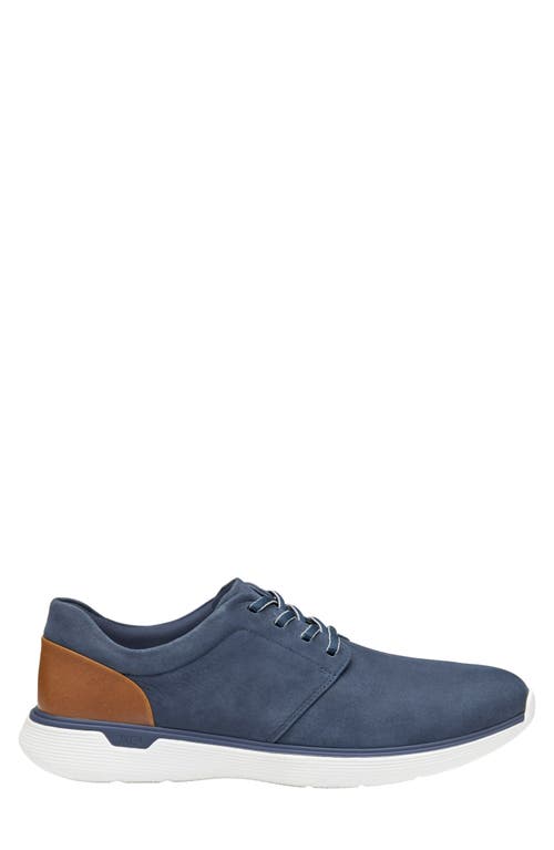 Johnston & Murphy Waterproof Xc4 Prentiss 2 Plain Toe Shoe In Navy Tumbled Nubuck
