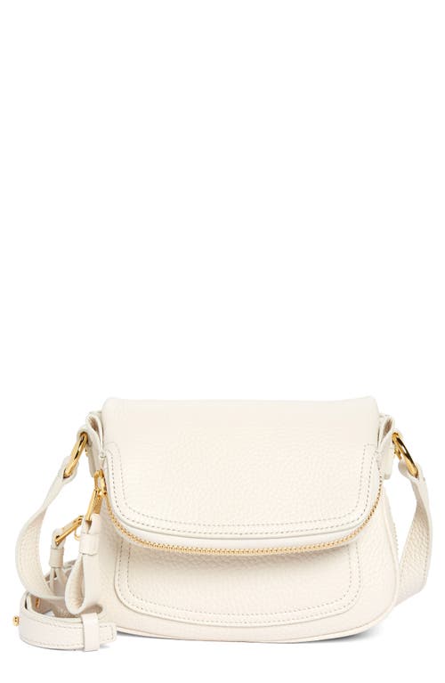 TOM FORD Mini Jennifer Grained Leather Crossbody Bag in 1W003 Chalk at Nordstrom