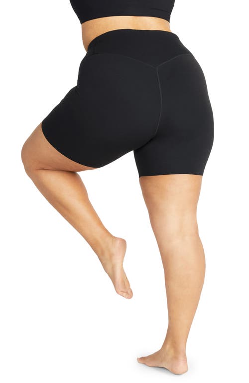 Shop Nike Zenfy Gentle Support High Waist Bike Shorts In Black/black