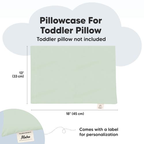 Keababies Printed Toddler Pillowcase 13x18" In Sage
