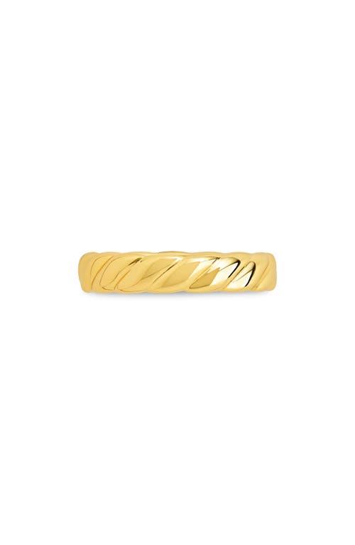 Sterling Forever Elowyn Twisted Rope Ring In Gold