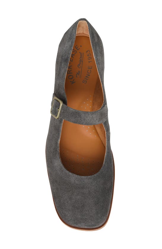 Korkease Prato Suede Mary Jane Flat In Dark Grey ModeSens