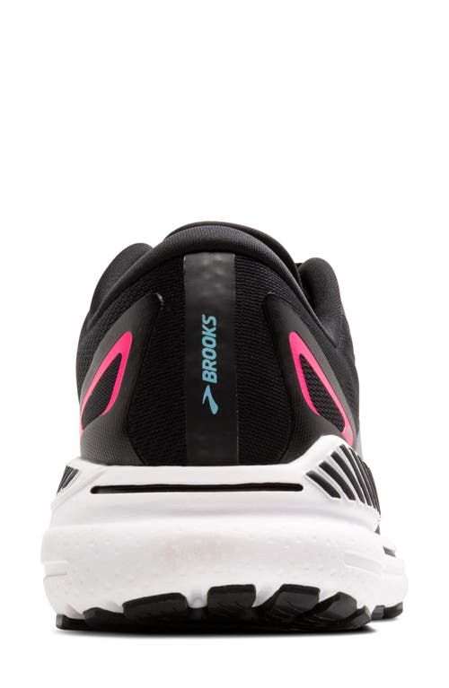 Brooks Adrenaline Gts 23 Gore-tex® Running Shoe In Black/knockout Pink/aqua