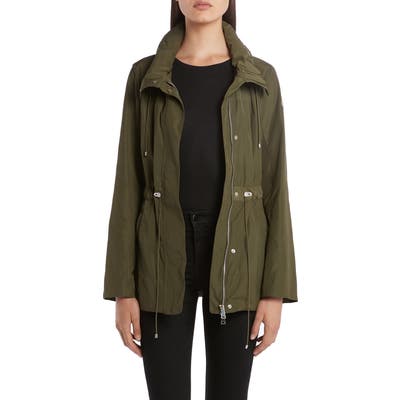 Moncler Drawstring Waist Short Jacket, 0 (fits like 00-0 US) - Green