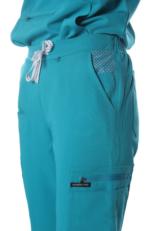 Members Only Valencia Jogger Scrub Pants In Teal