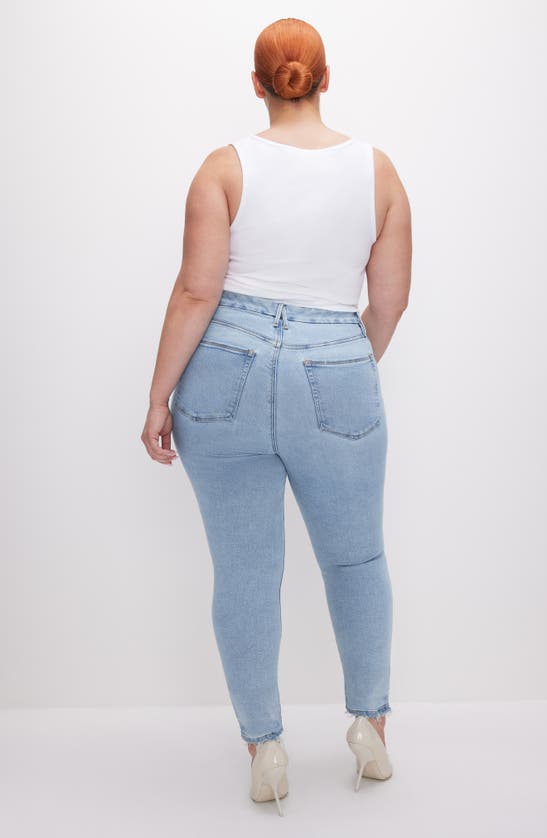 Shop Good American Good Legs Mid Rise Skinny Jeans In Indigo623