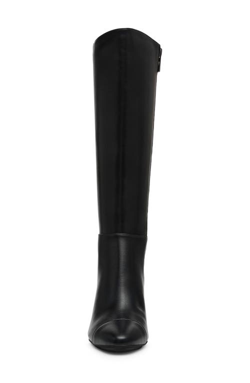 Anne Klein Serafina Cap Toe Tall Boot In Black