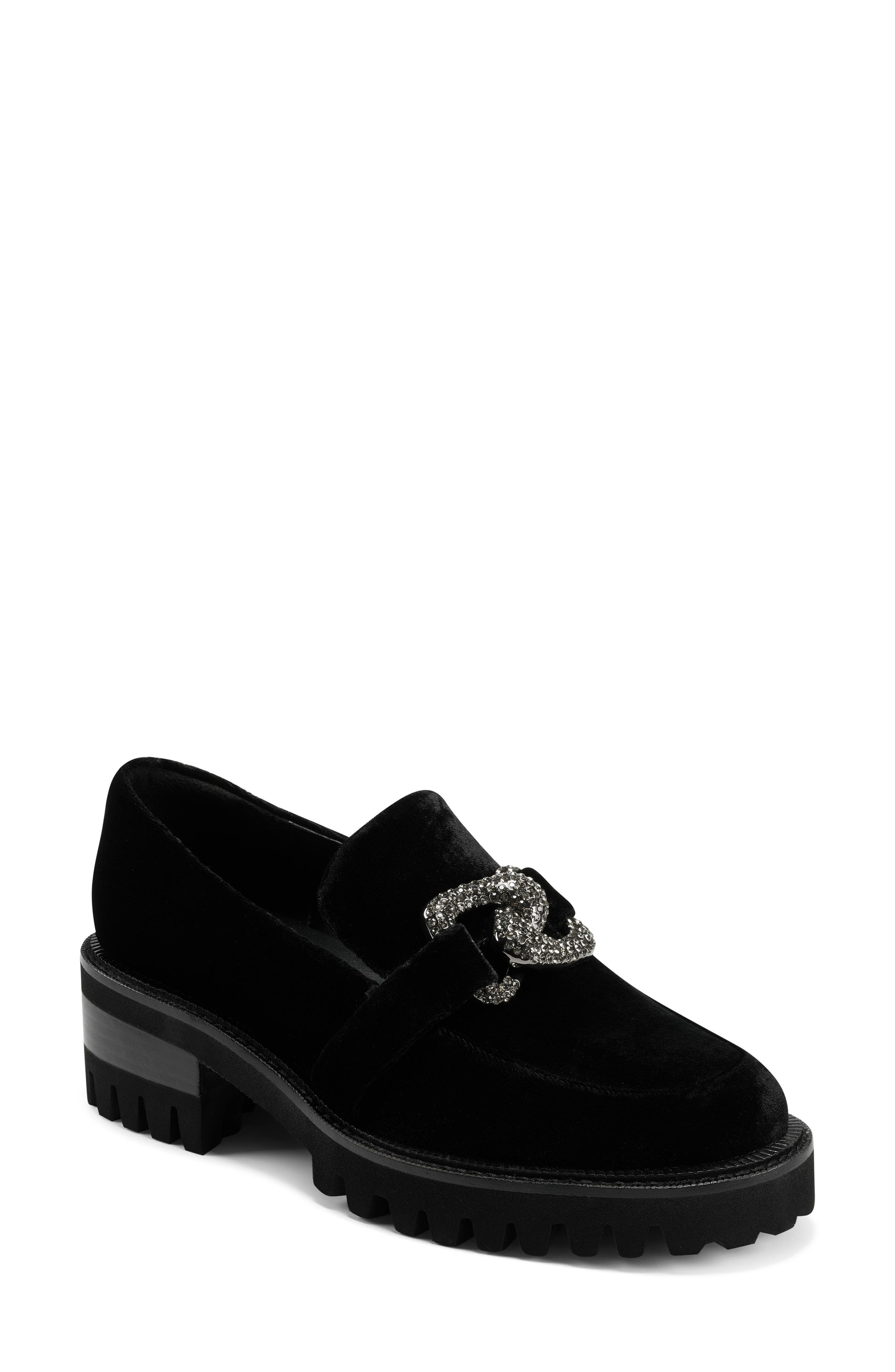 women's velvet loafers