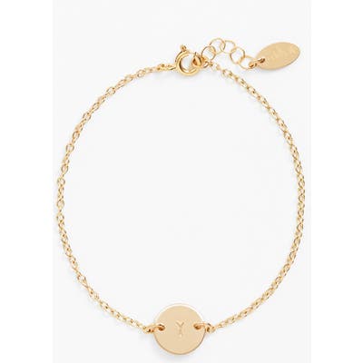 Nashelle Initial Mini Disc Bracelet