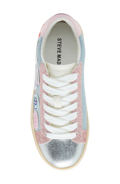 Shop Steve Madden Jhope Patches Denim Sneaker In Denim Multi