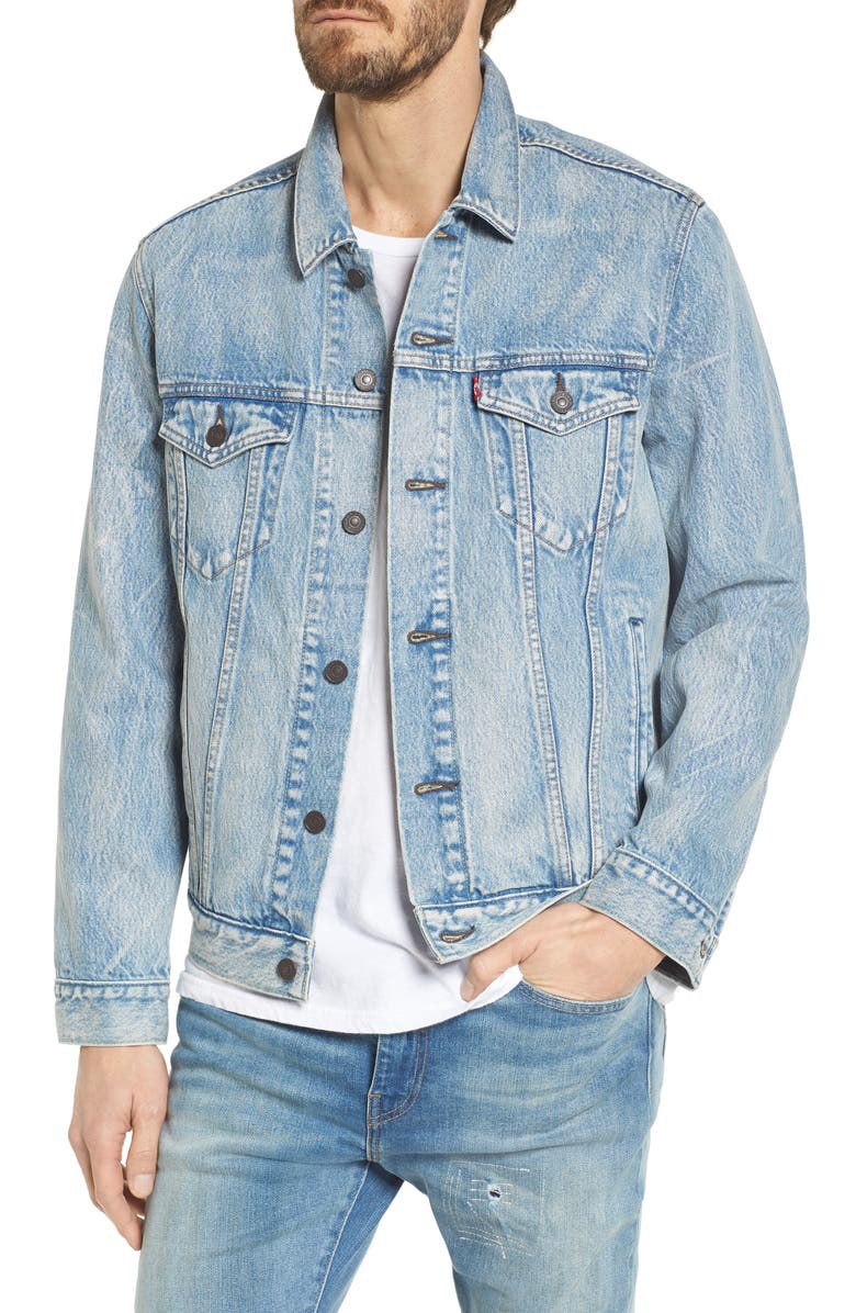 LEVI'S<SUP>®</SUP> Trucker Denim Jacket, Main, color, ROLLED UP DOLLAR