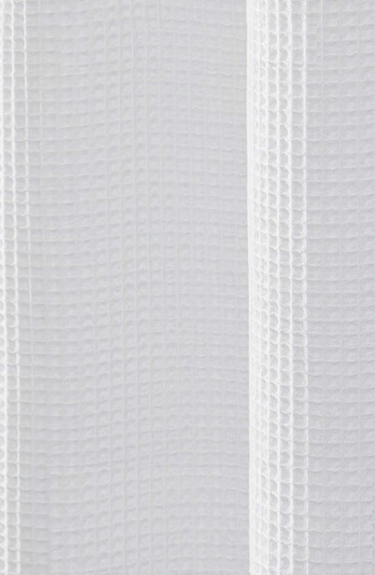 Calvin Klein Waffle Weave Shower Curtain In White