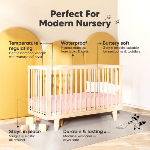 KEABABIES KEABABIES 2-PACK ISLA [PROTECT+] WATERPROOF MINI CRIB SHEETS 