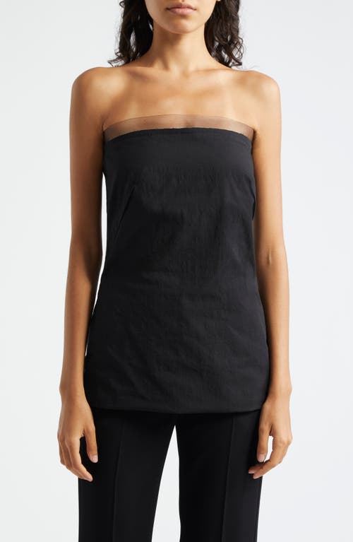 GIA STUDIOS Strapless Raw Edge Top Black at Nordstrom, Us