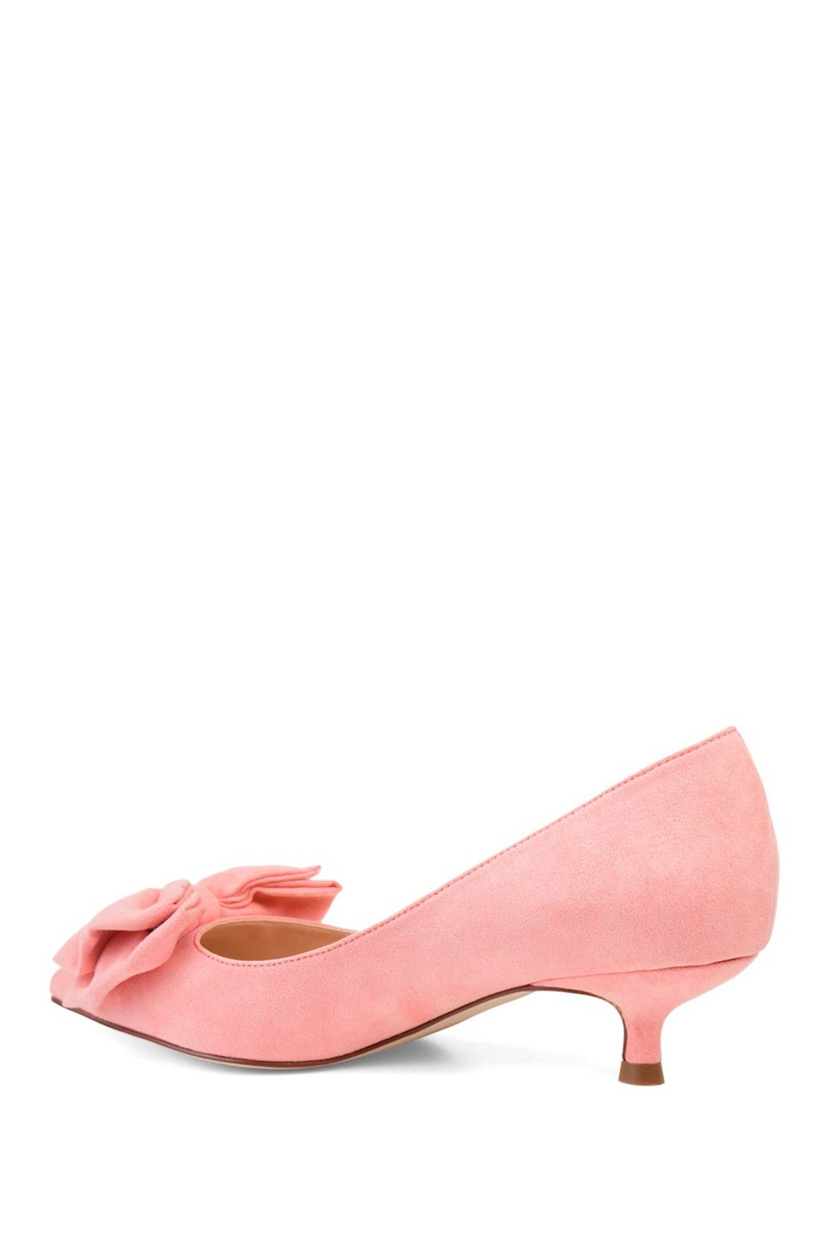 Journee Collection Orana Bow Kitten Heel Pump In Medium Pink5