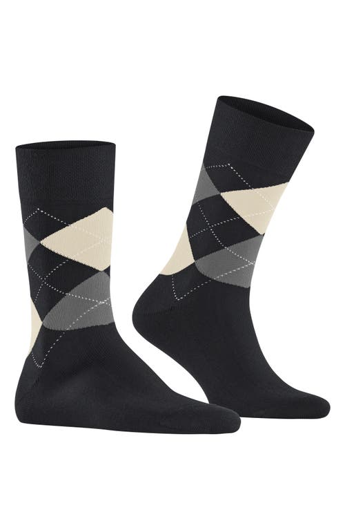 Falke Sensitive Argyle Crew Socks In Black
