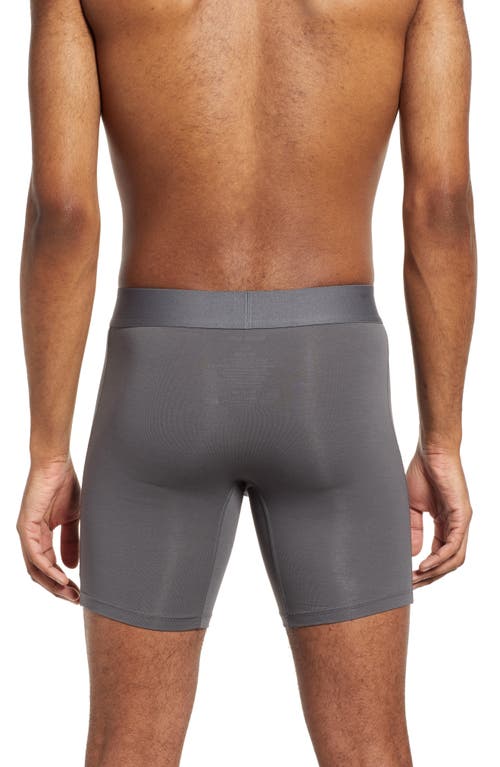 Shop Tommy John 2-pack Cool Cotton 6-inch Boxer Briefs In Iron Grey/navy