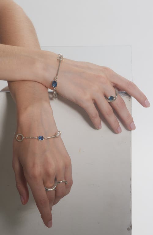 Lady Grey Osian Bracelet In Silver/blue Zircon