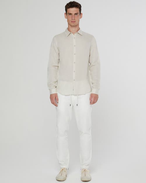Onia Air Linen Long Sleeve Shirt In Stone