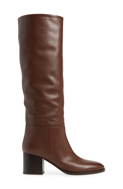 Shop Gianvito Rossi Block Heel Tall Boot In Brown