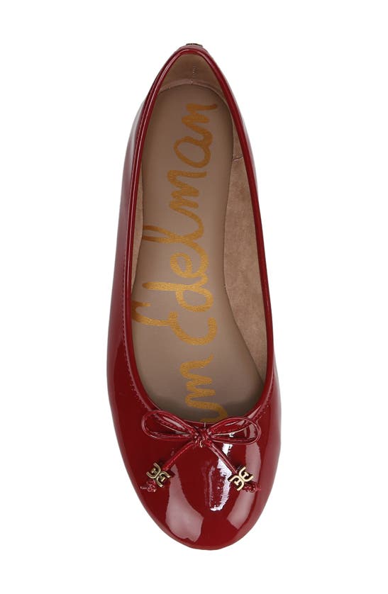 Shop Sam Edelman Flora Ballet Flat In Red Mahogany