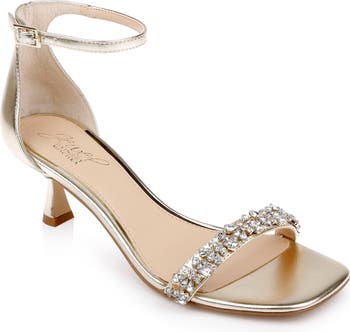 Carrol embellished t-strap sandal discount jewel badgley mischka original price