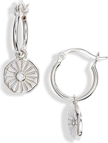 Knotty Crystal Coin Huggie Hoop Earrings | Nordstromrack
