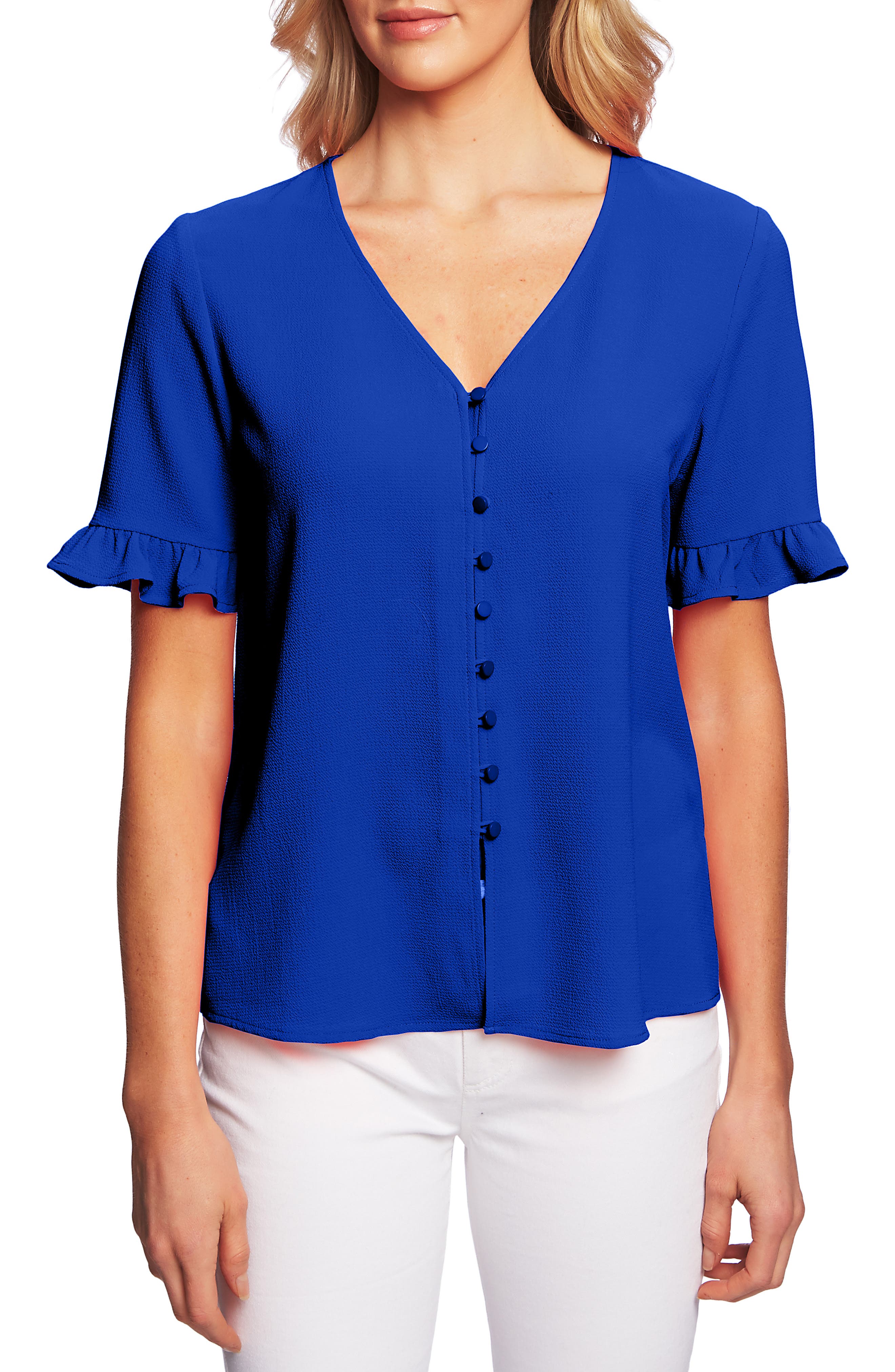 cece ruffle sleeve blouse