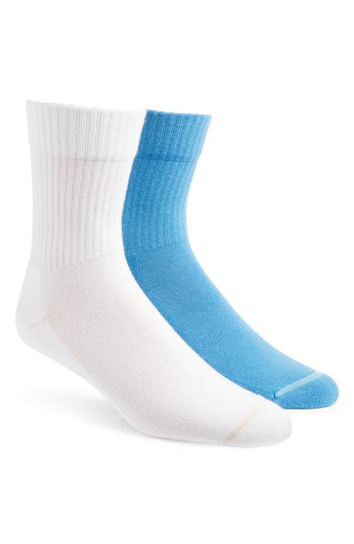 Boldly 2-Pack Crew Socks in Blue And White Sock Set