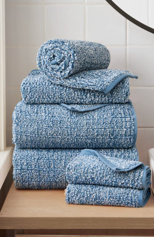 Shop Lucky Brand Luxurious Boucle 6-piece Assorted Towels In Blue Stone