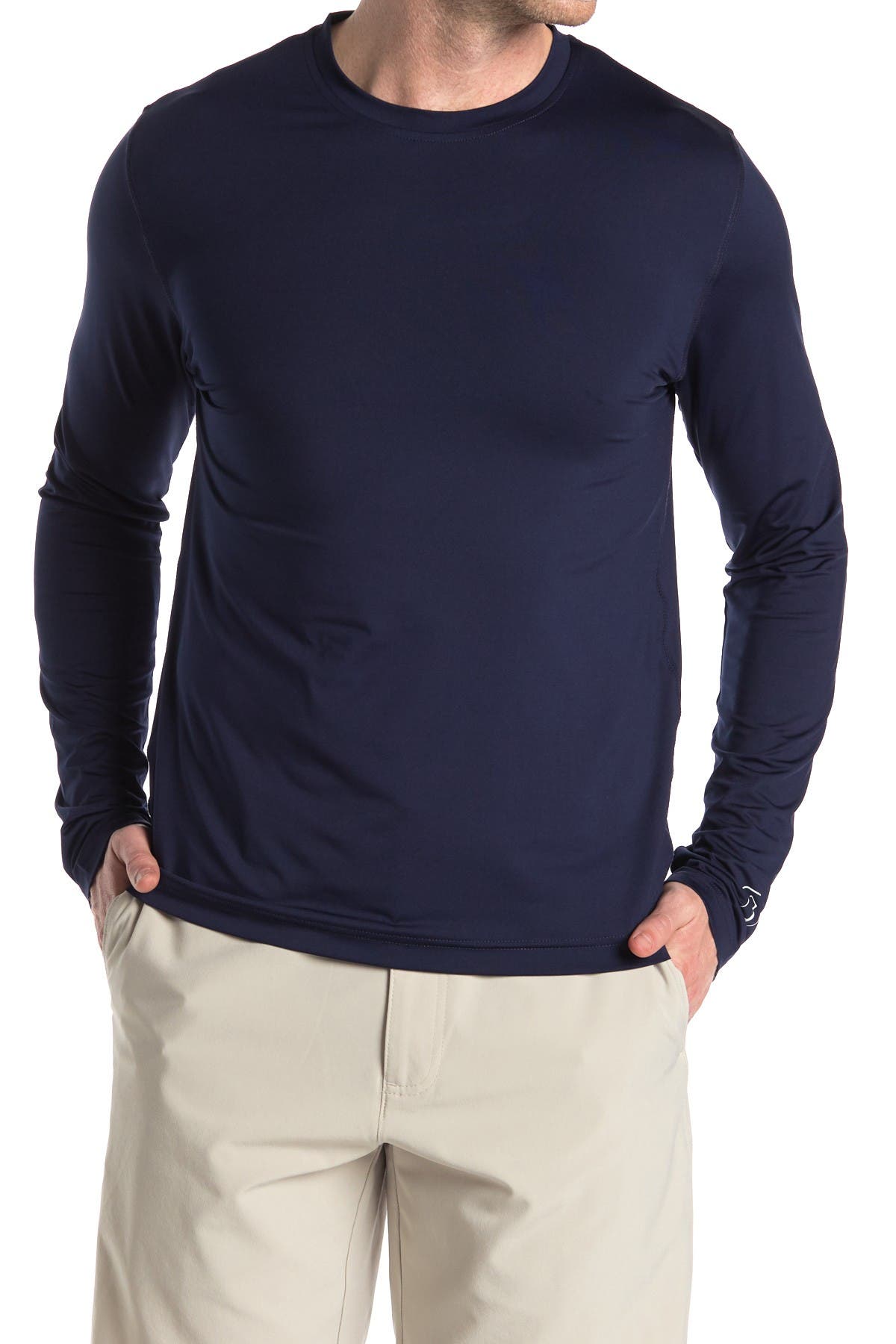 Pga Tour Crewneck Long Sleeve Upf 50 In Medium Blue4