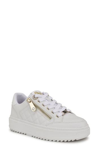 Nine West Dulah Low Top Sneaker In White/white