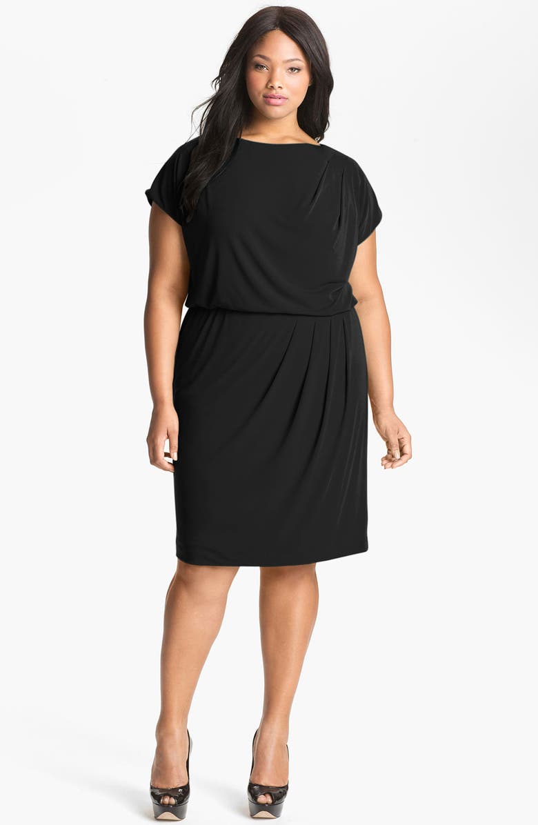 Vince Camuto Pleated Blouson Dress (Plus Size) | Nordstrom