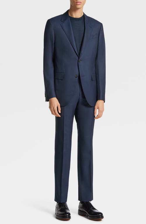 ZEGNA 15Milmil15 Micro Pattern Wool Suit High Blue at Nordstrom, Us