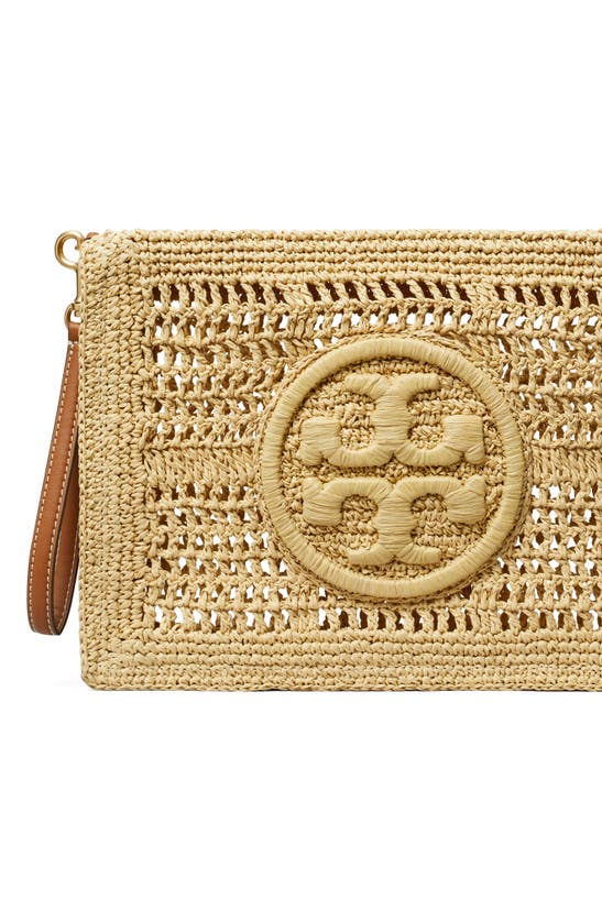 Shop Tory Burch Ella Hand Crochet Wristlet In Natural