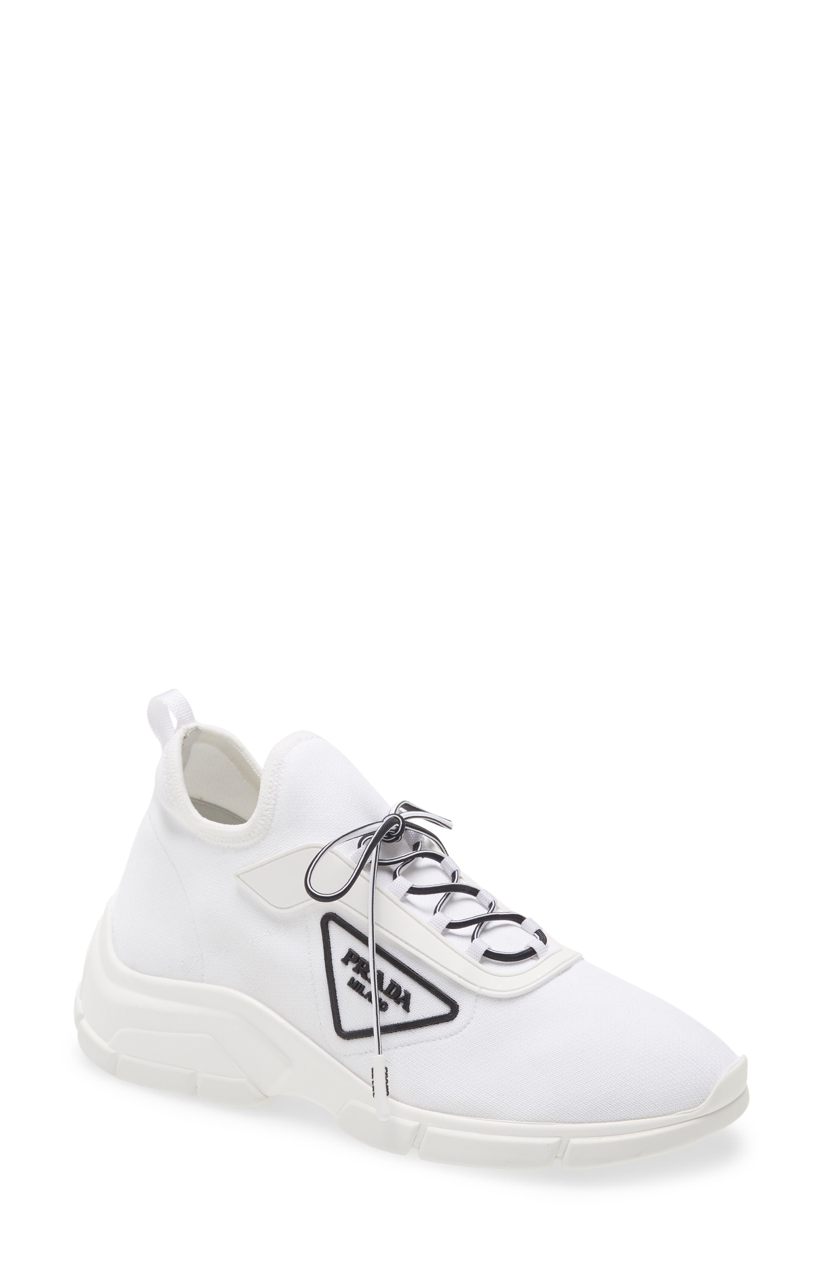 white prada tennis shoes