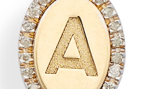 Meshmerise Diamond Initial Disc Bracelet In Yellow-a