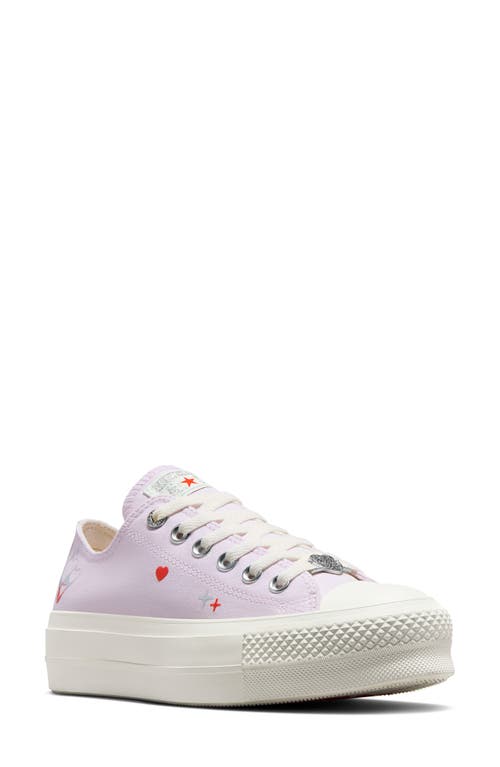 Chuck Taylor All Star Lift Low Top Sneaker in Lilac Daze/Egret/Fever