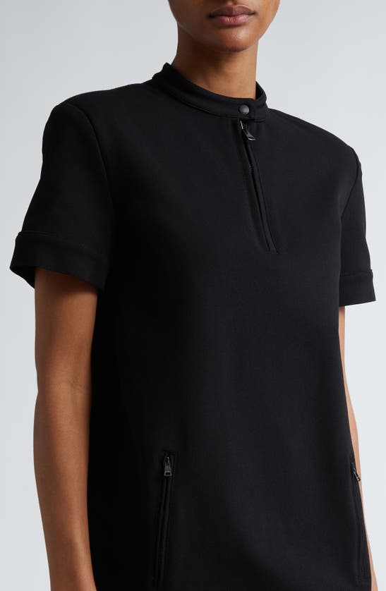 Shop Max Mara Lord Twill Knit Shift Dress In Black