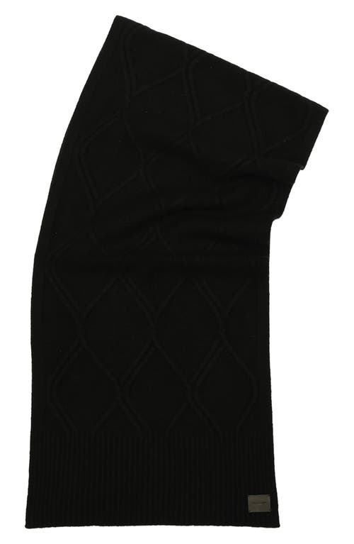 Allsaints Brushed Wool Scarf In Black