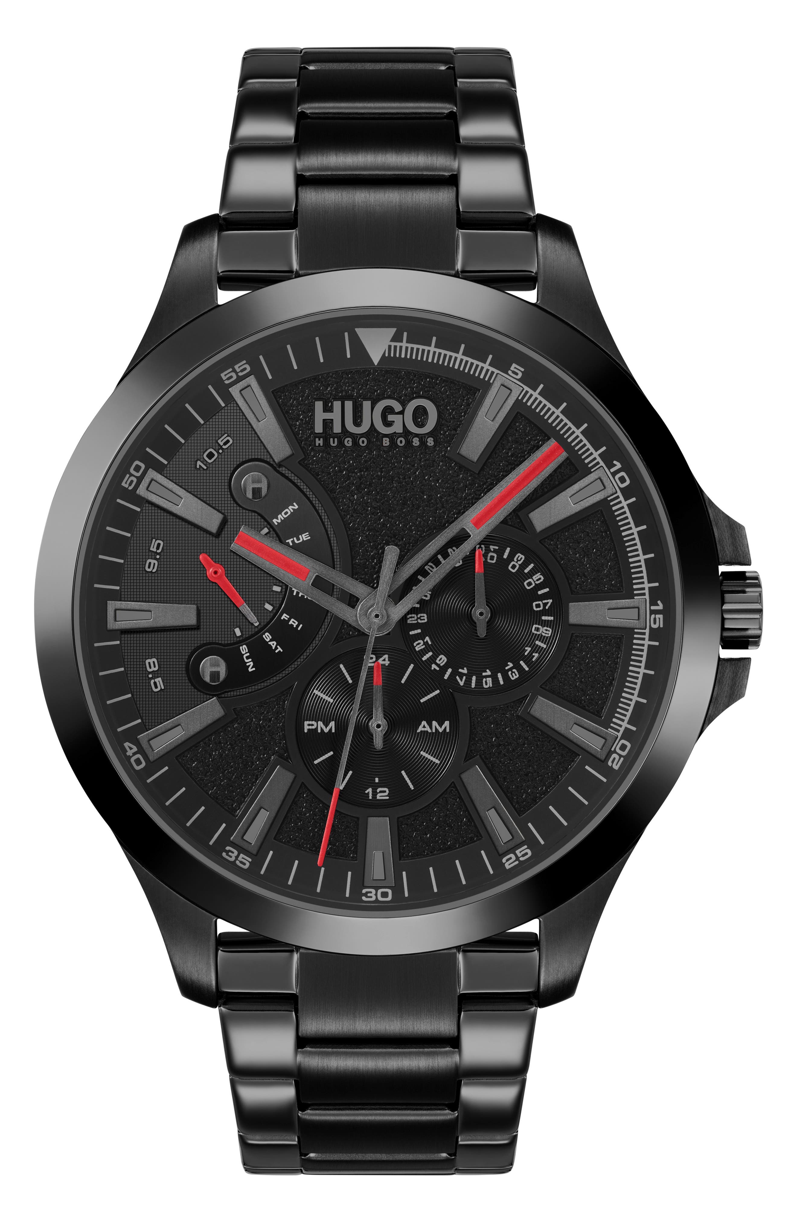 mens black hugo boss watch