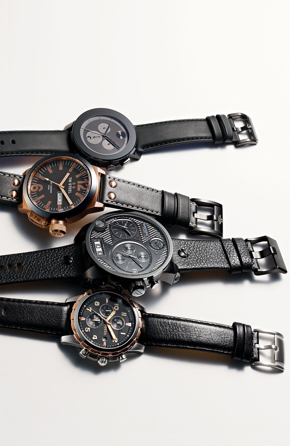 DIESEL<SUP>®</SUP>,
                                        'Mr. Daddy' Leather Strap Watch, 58mm,
                                        Alternate thumbnail 7, color,
                                        002