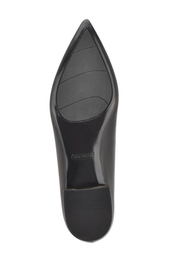 Shop Nine West Lovlady Pointed Toe Flat In Black